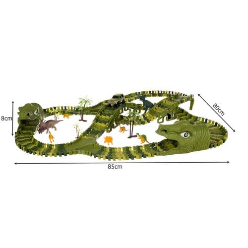 TOR SAMOCHODOWY - PARK DINOZAURÓW 270 ELEMENTÓW
