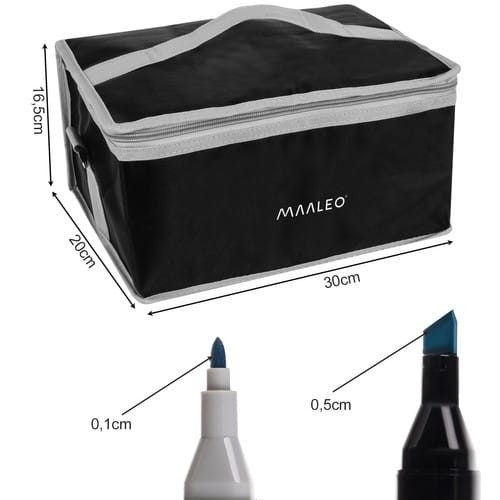 PISAKI DWUSTRONNE ALKOHOLOWE ZESTAW 168szt + TORBA