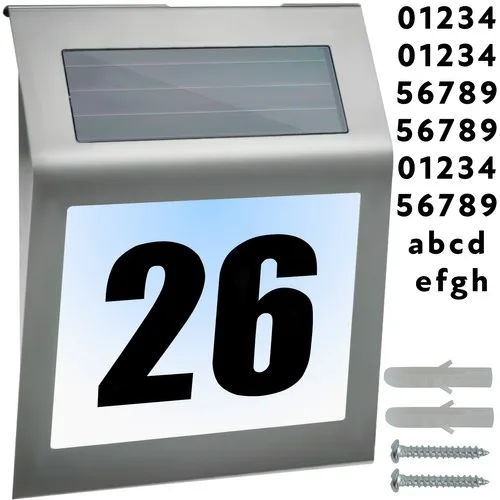 SOLARNY NUMER DOMU PODŚWIETLANY
