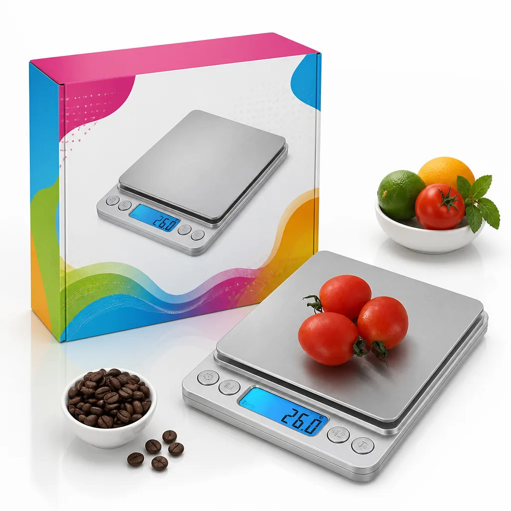 PRECYZYJNA WAGA JUBILERSKA KUCHENNA 500g 0,01g z WYŚWIETLACZEM LCD