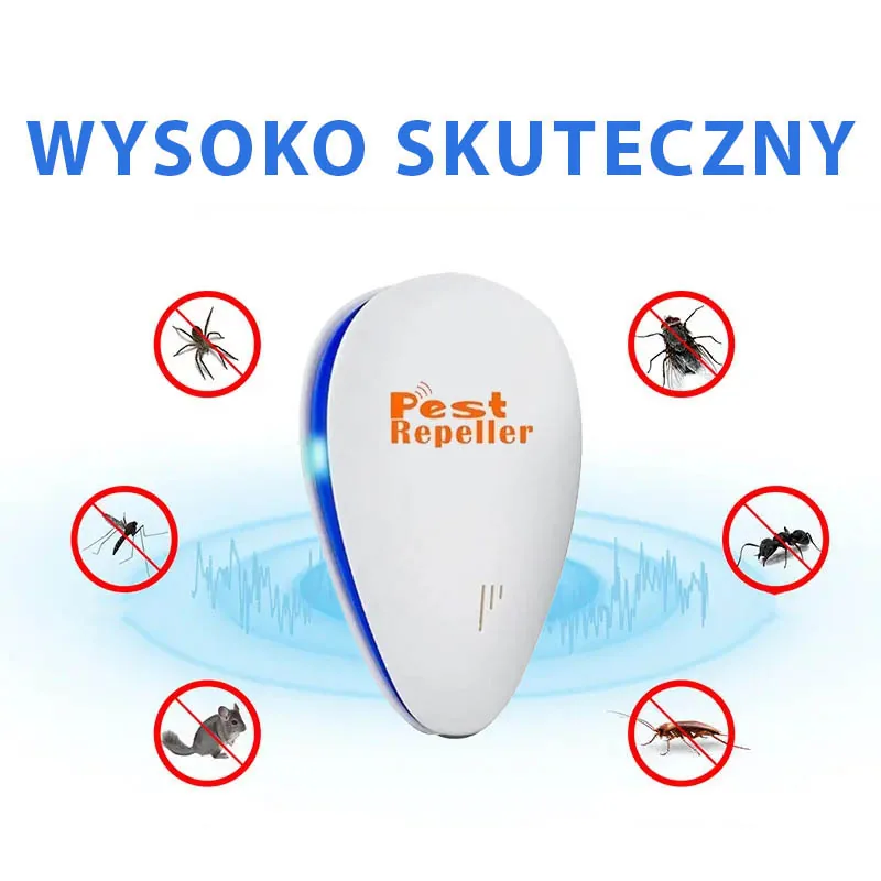 ODSTRASZACZ ULTRADŹWIĘKOWY NA MYSZY SZCZURY OWADY DO GNIAZDKA