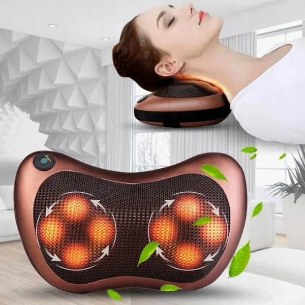 ELEKTRYCZNA PODUSZKA DO MASAŻU SHIATSU KARK PLECY SZYJA NOGI PODGRZEWANA