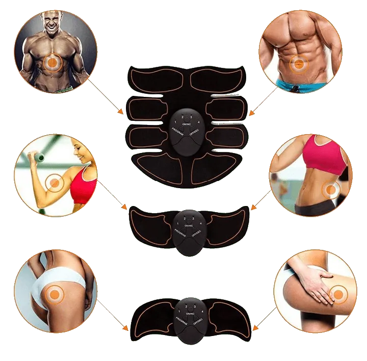 ELEKTROSTYMULATOR MIĘŚNI TRENING BRZUCHA RAMION FITNESS MASAŻER