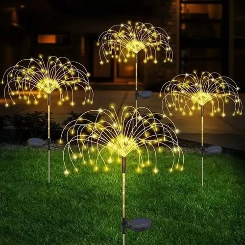 ZESTAW 2 SZTUK LAMPA SOLARNA OGRODOWA DMUCHAWIEC 95 CM DEKORACYJNE OŚWIETLENIE OGRODU
