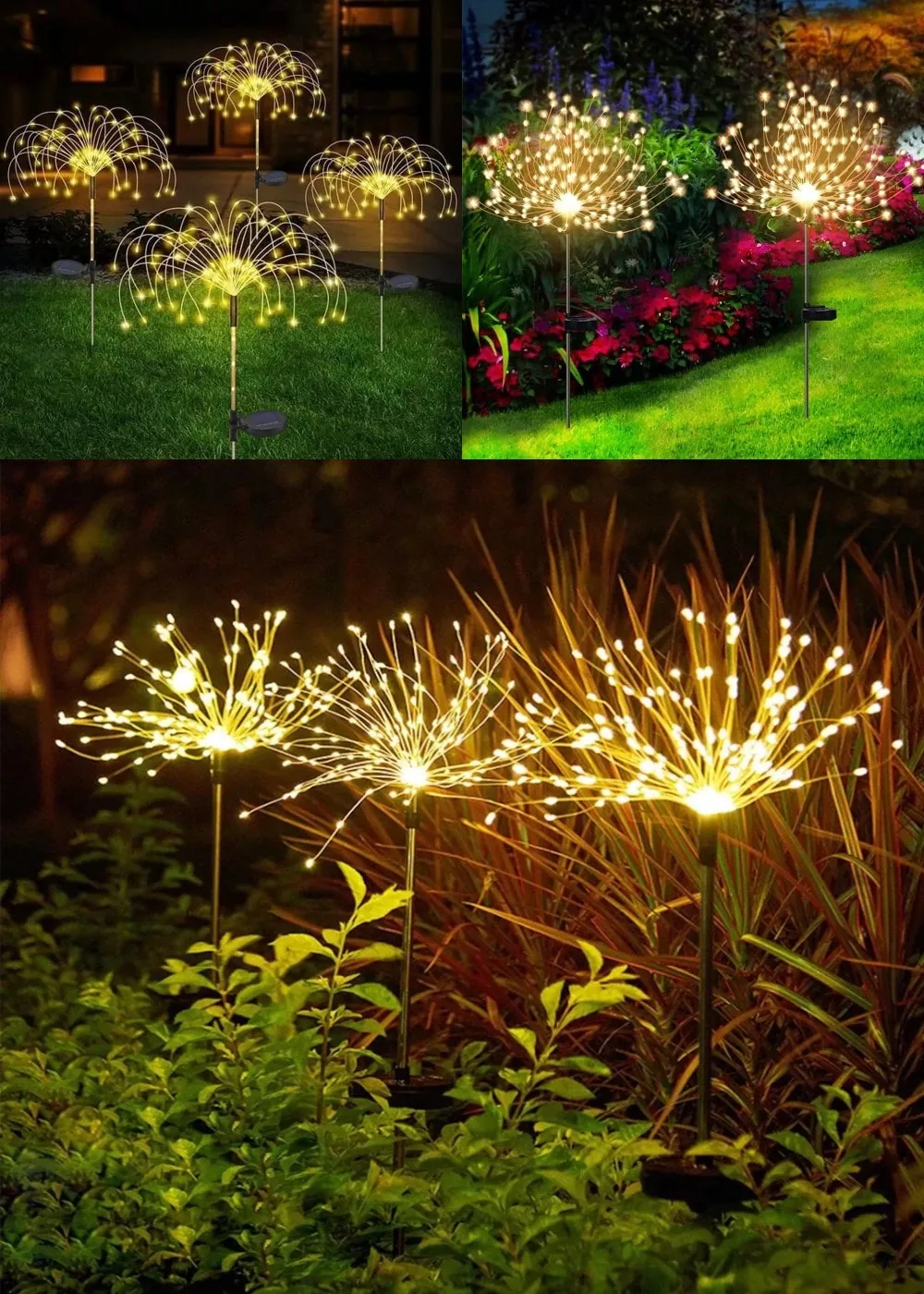 ZESTAW 2 SZTUK LAMPA SOLARNA OGRODOWA DMUCHAWIEC 95 CM DEKORACYJNE OŚWIETLENIE OGRODU