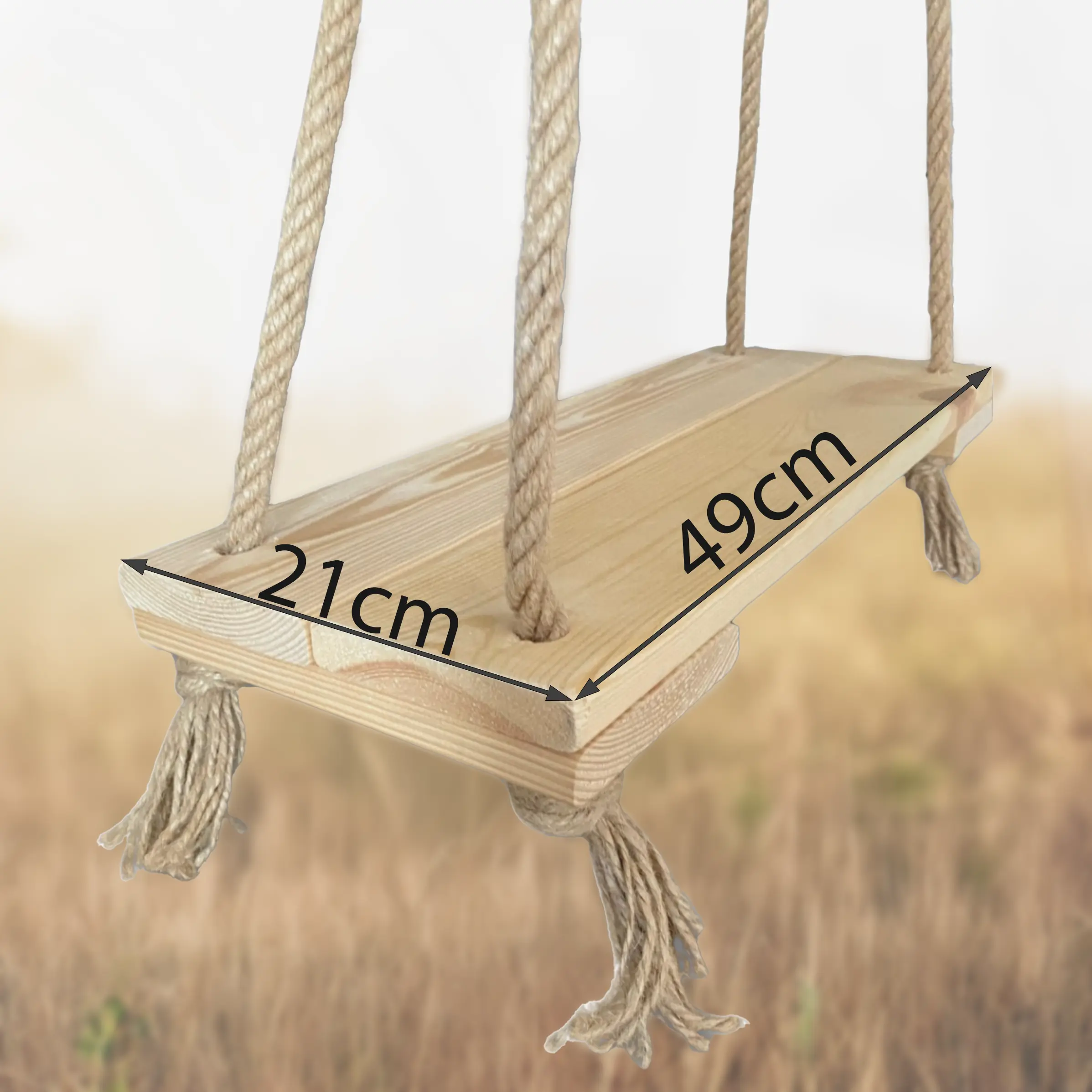 HUŚTAWKA DREWNIANA OGRODOWA NATURALNA LOFT MOCNA SOLIDNA WISZĄCA DO 150 KG