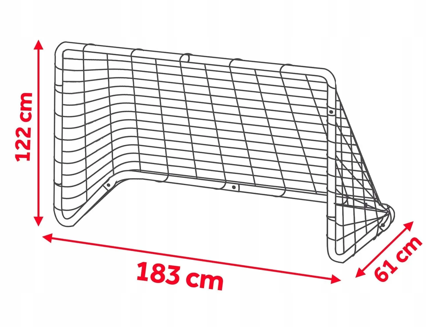 DUŻE BRAMKI PIŁKARSKIE 2 SZT XL 183x122 CM Z SIATKAMI ZESTAW DO GRY W PIŁKĘ NOŻNĄ DLA DZIECI TRENING OGRÓD