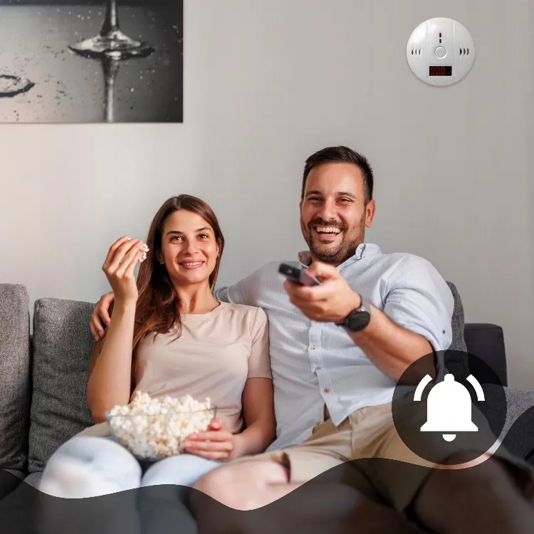 CZUJNIK CZADU TLENKU WĘGLA LCD DETEKTOR CO LCD WYKRYWACZ BEZPRZEWODOWY