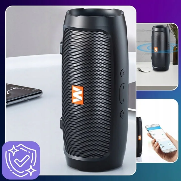 MOCNY GŁOŚNIK BEZPRZEWODOWY BLUETOOTH PENDRIVE PRZENOŚNY CZYSTY DŹWIĘK MOCNY