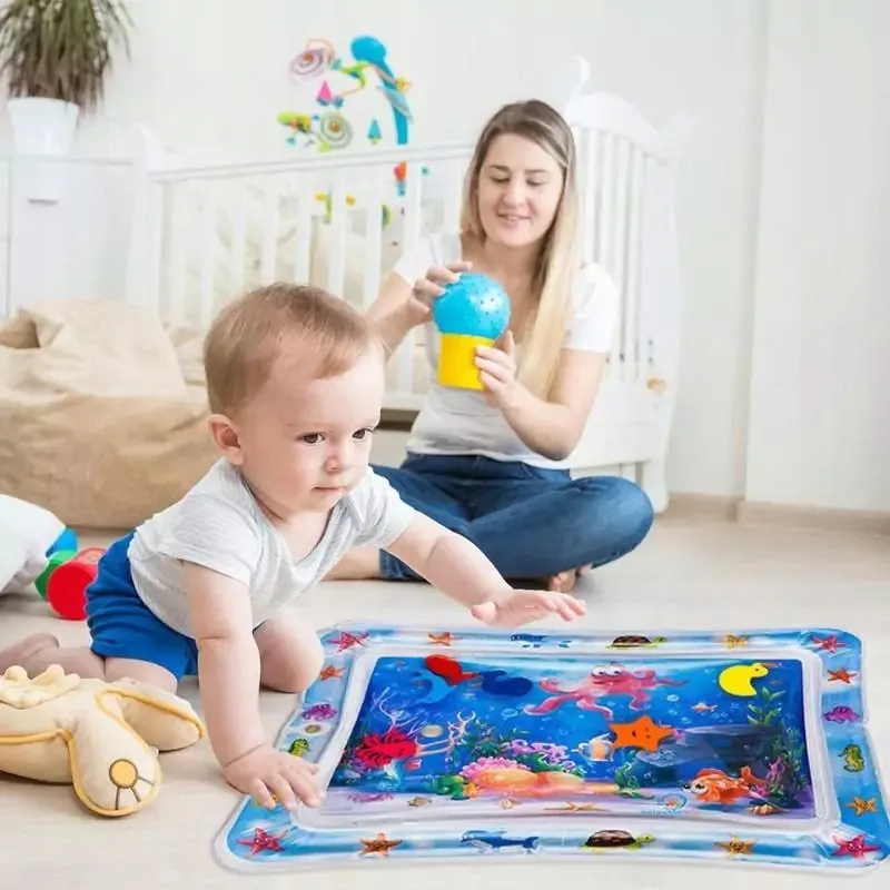 MATA WODNA SENSORYCZNA DLA NIEMOWLĄT 60 X 45 CM DMUCHANA MOTYW OCEANU