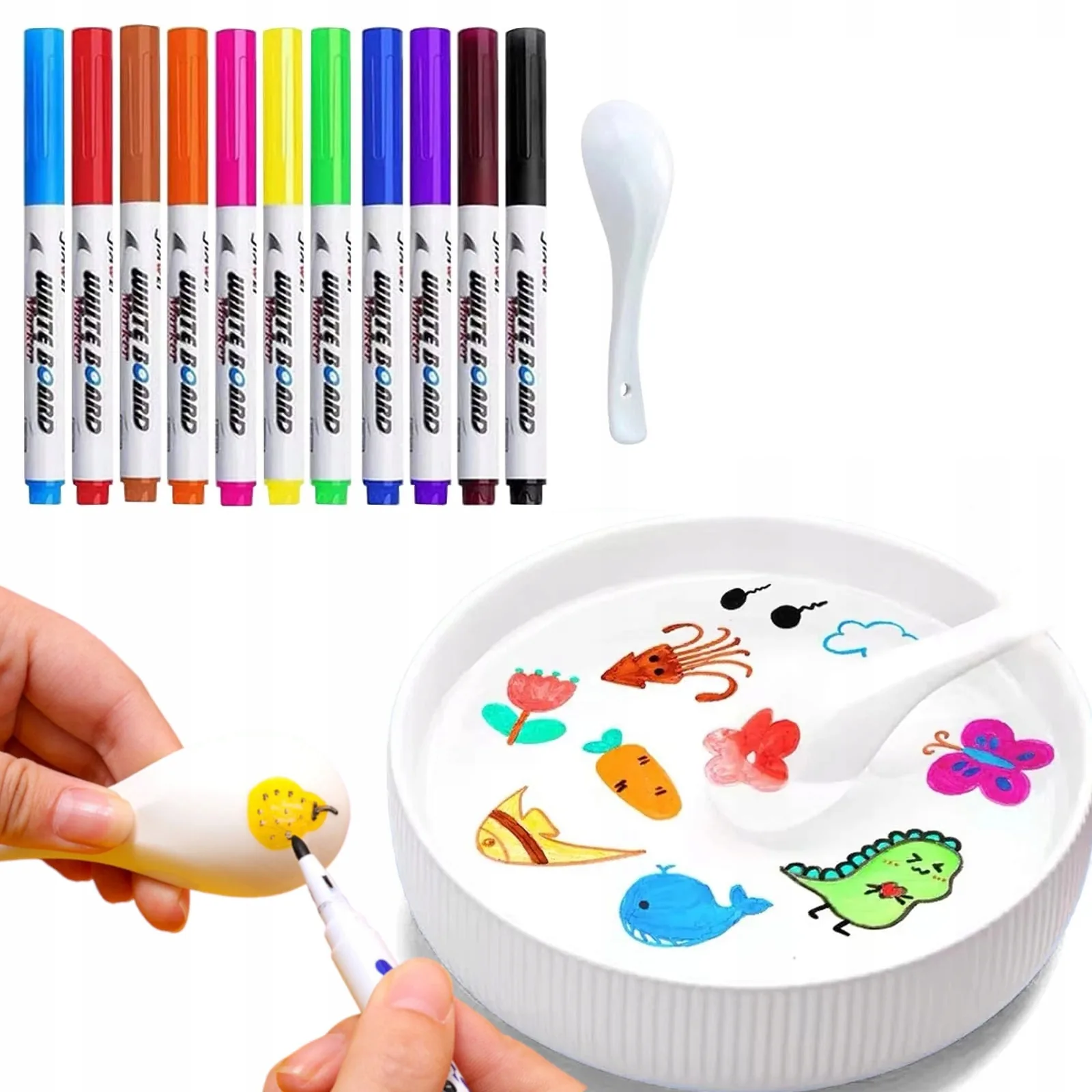 FLAMASTRY MAGIC PEN DO RYSOWANIA NA WODZIE 8 SZTUK