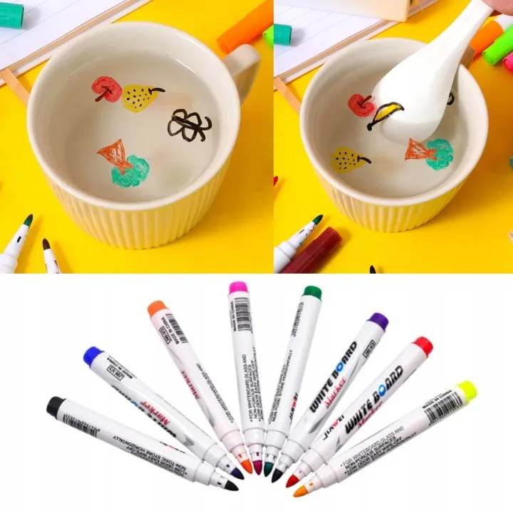 FLAMASTRY MAGIC PEN DO RYSOWANIA NA WODZIE 8 SZTUK