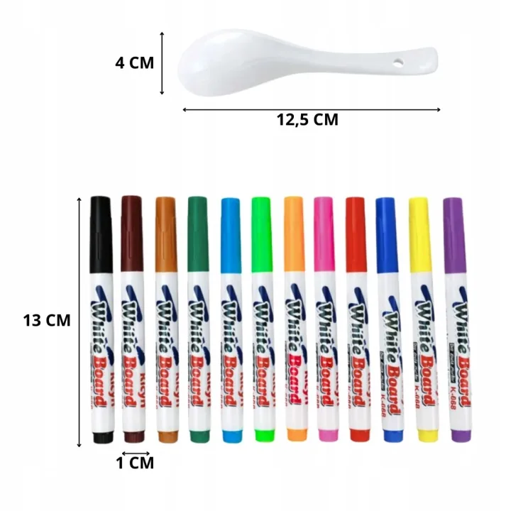 FLAMASTRY MAGIC PEN DO RYSOWANIA NA WODZIE 8 SZTUK