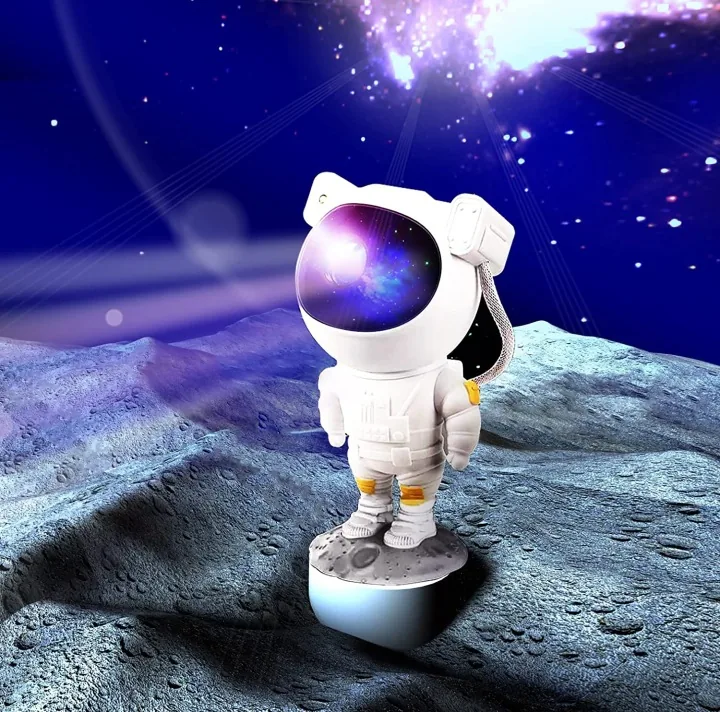 PROJEKTOR GWIAZD ASTRONAUTA LAMPKA NOCA RZUTNIK LED LASEROWY DLA DZIECI