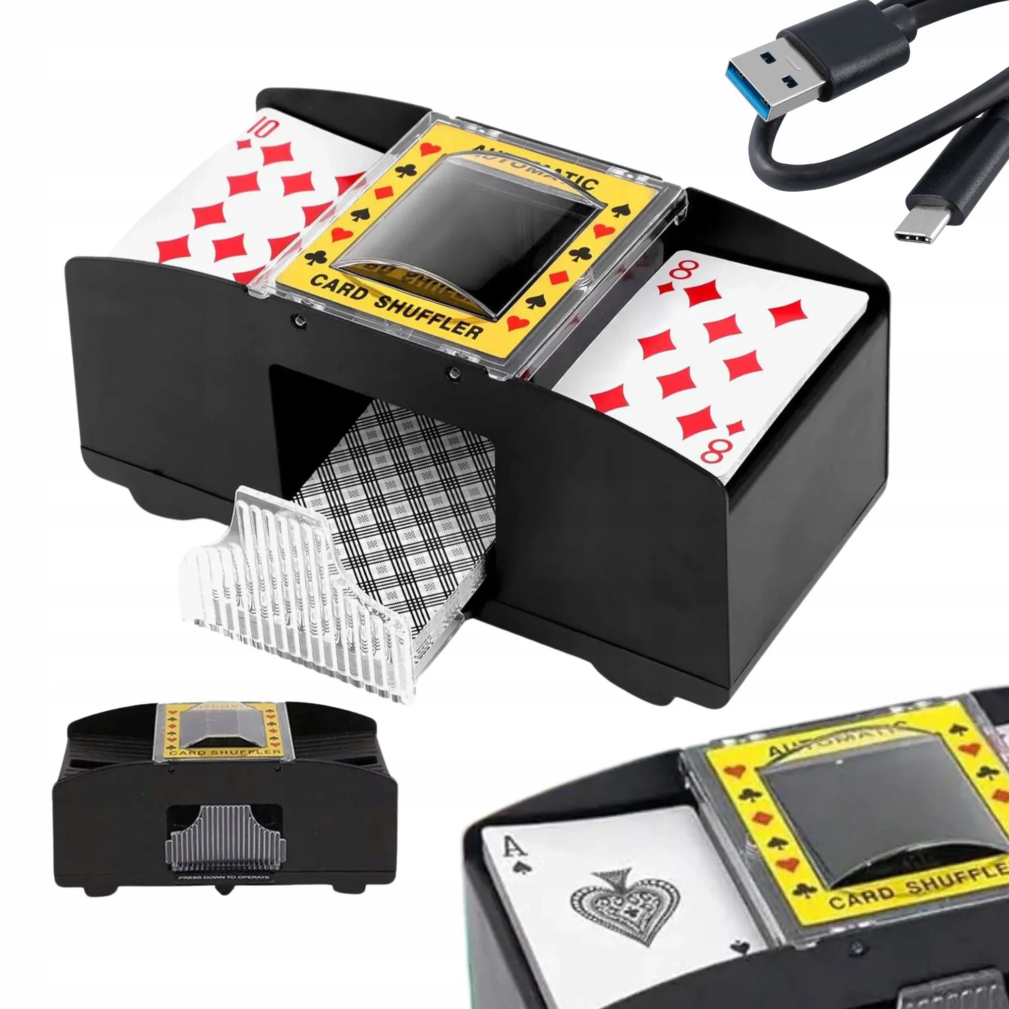 AUTOMATYCZNA TASOWARKA DO KART ELEKTRYCZNA MIESZARKA DO POKERA BLACKJACKA GIER KARCIANYCH