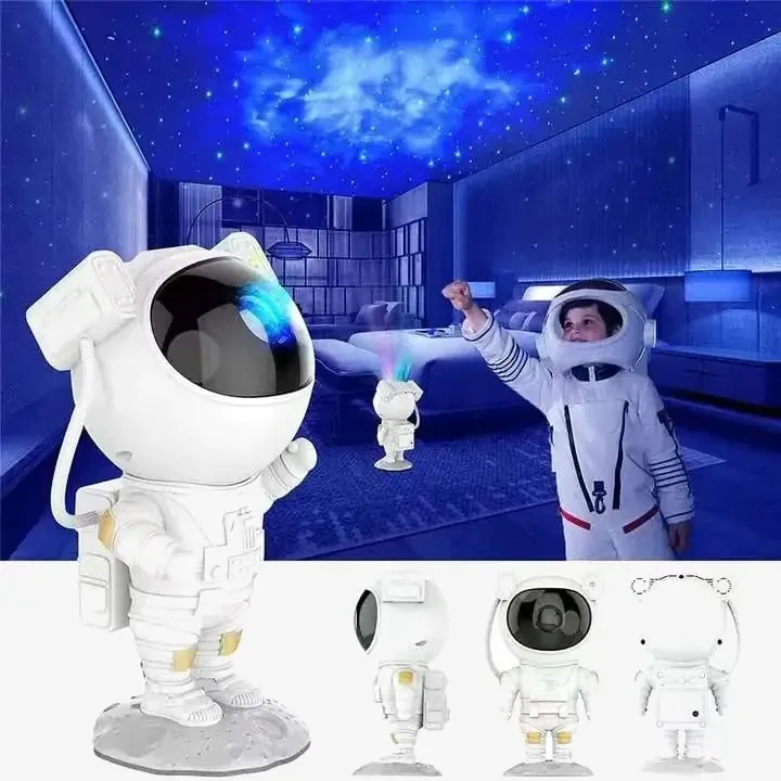 PROJEKTOR GWIAZD ASTRONAUTA LAMPKA NOCA RZUTNIK LED LASEROWY DLA DZIECI