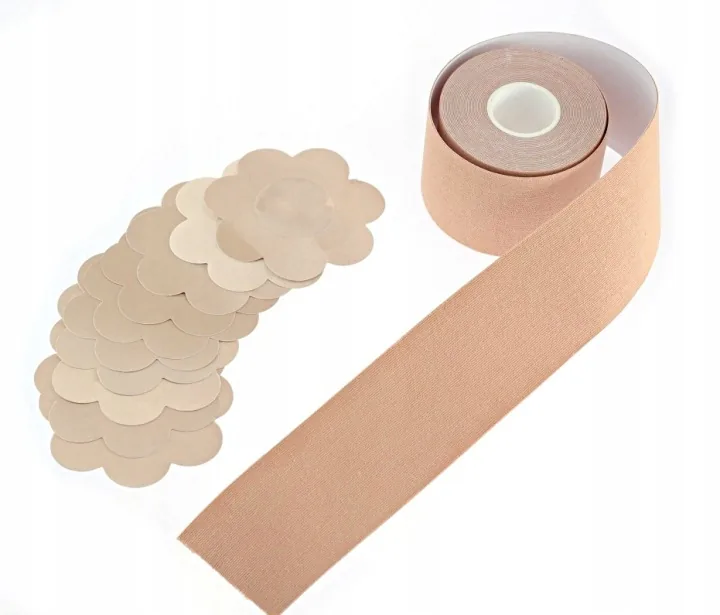 TAŚMA DO BIUSTU UNOSZĄCA MODELUJĄCA DEKOLT BODY TAPE ZESTAW NAKLEJKI