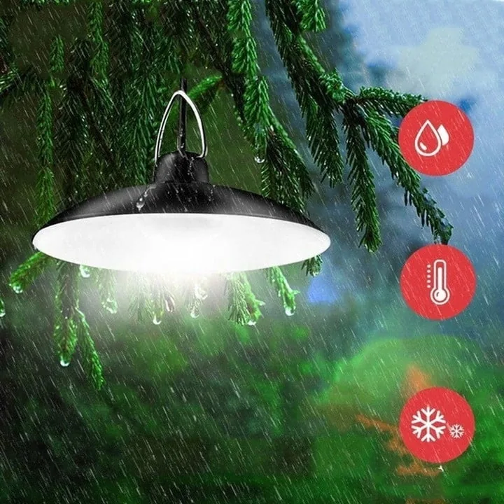 PODWÓJNA LAMPA SOLARNA WISZĄCA LED 2 SZTUKI ŻYRANDOL Z PANELEM SOLARNYM CZUJNIKIEM ZMIERZCHU PILOT