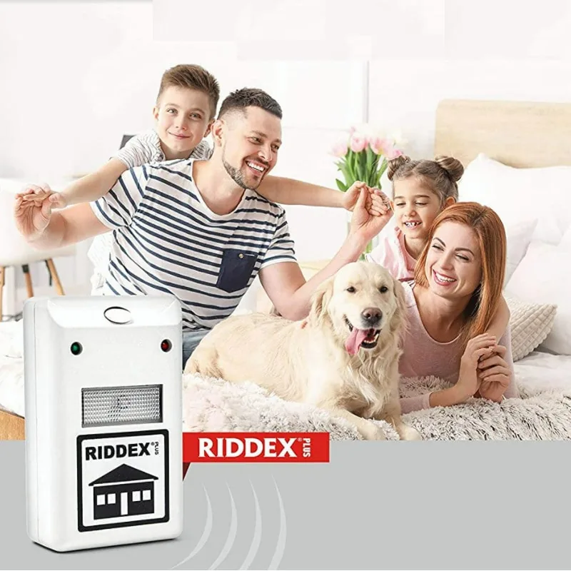 SILNY ODSTRASZACZ ULTRADŹWIĘKOWY RIDDEX NA GRYZONIE OWADY MYSZY SZCZURY