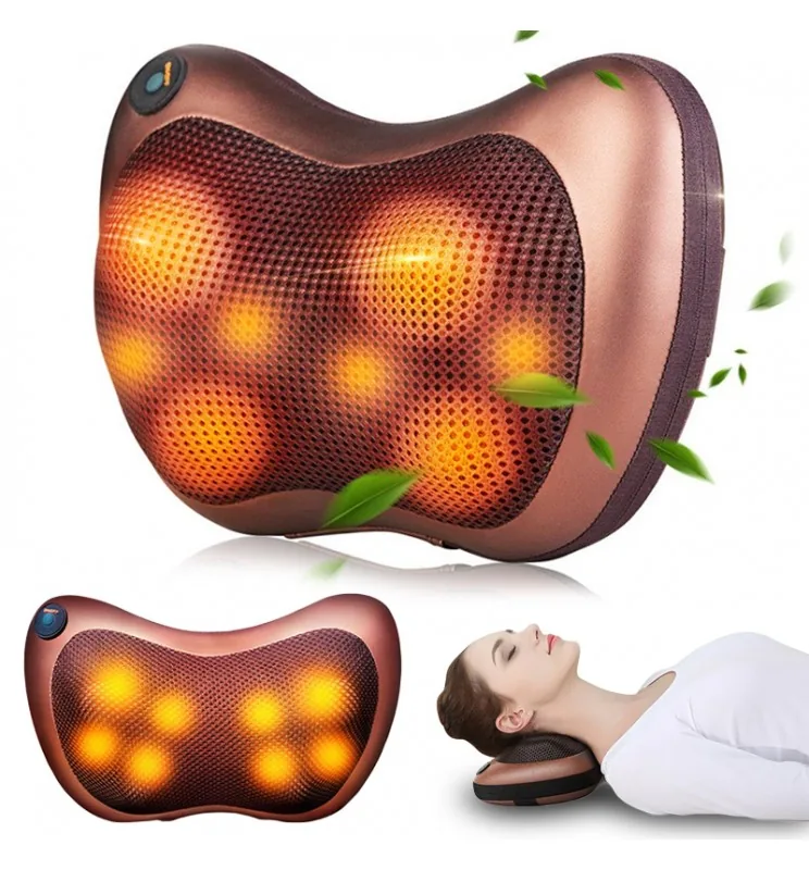 ELEKTRYCZNA PODUSZKA DO MASAŻU SHIATSU KARK PLECY SZYJA NOGI PODGRZEWANA