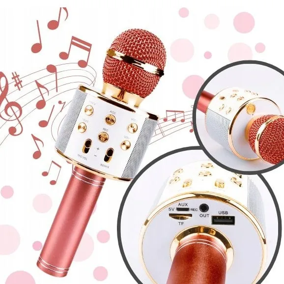 MIKROFON KARAOKE 2W1 BEZPRZEWODOWY GŁOŚNIK BLUETOOTH DO ŚPIEWANIA DLA DZIECI
