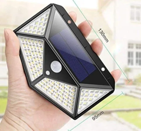 LAMPA SOLARNA 100 LED Z CZUJNIKIEM RUCHU I ZMIERZCHU ZEWNĘTRZNA OGRODOWA WODOODPORNA