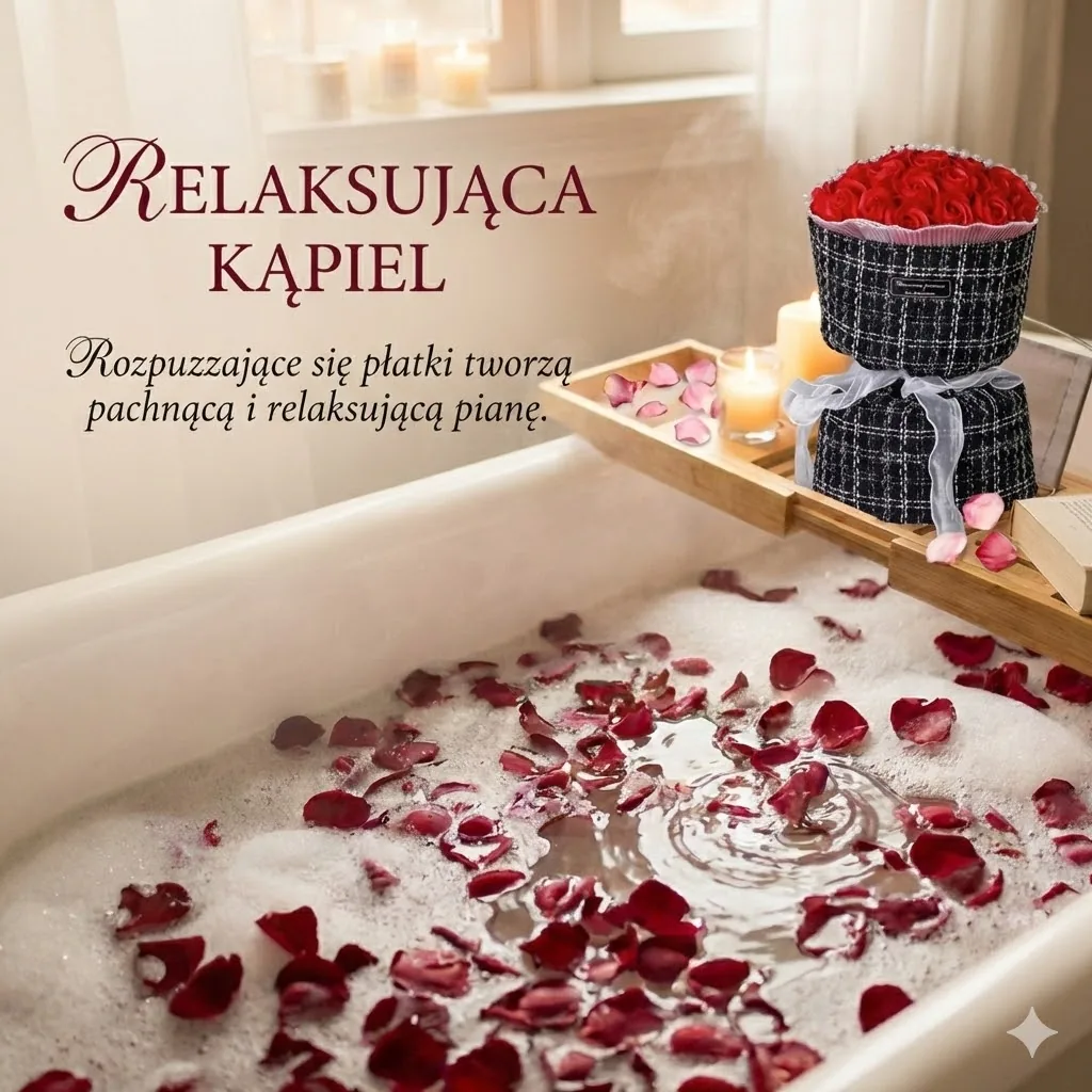 ELEGANCKI ZESTAW MYDLANYCH RÓŻ PREZENTOWY URODZINY ŚWIĘTA WALENTYNKI