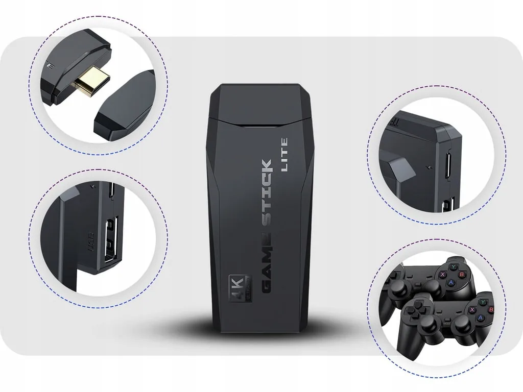 RETRO KONSOLA DO TV 20 000 GIER 2 PADY BEZPRZEWODOWE KARTA 64GB ZESTAW GAMINGOWY