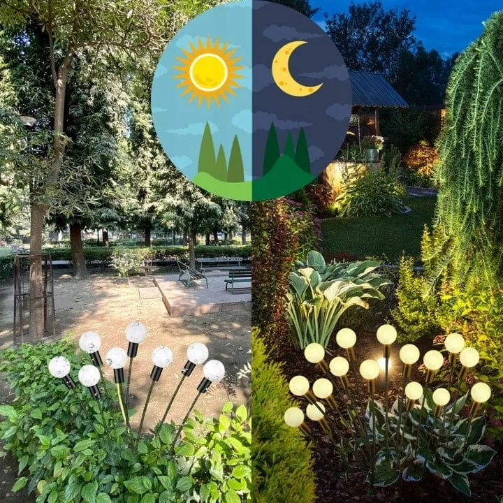 LAMPY SOLARNE KULKI LED 75 CM BIAŁE CIEPŁE IP65 DO OGRODU 2 SZTUKI