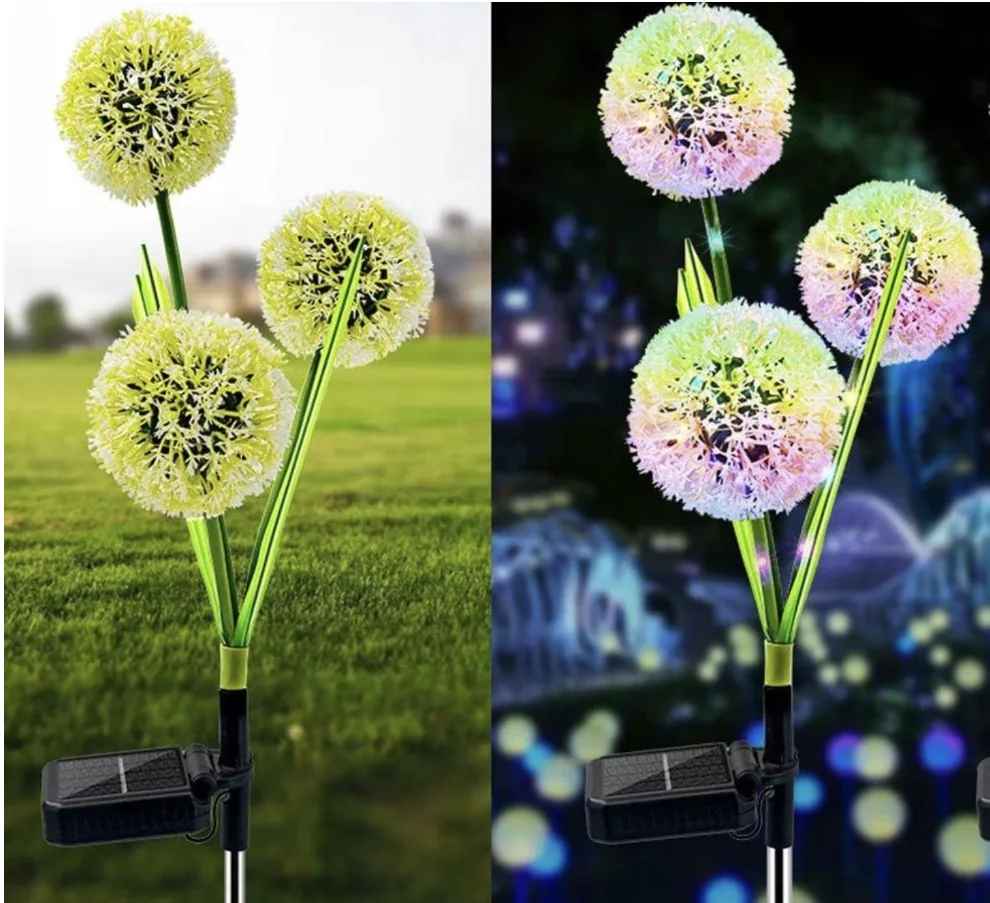 LAMPA SOLARNA LED RGB DMUCHAWIEC OGRODOWA IP44 CZUJNIK ZMIERZCHU 2 TRYBY
