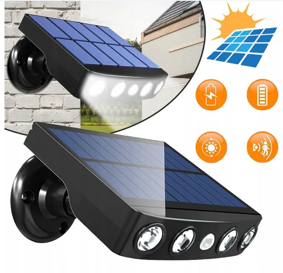 LAMPA OGRODOWA SOLARNA LED CZUJNIK RUCHU 6 M IP65 3 TRYBY