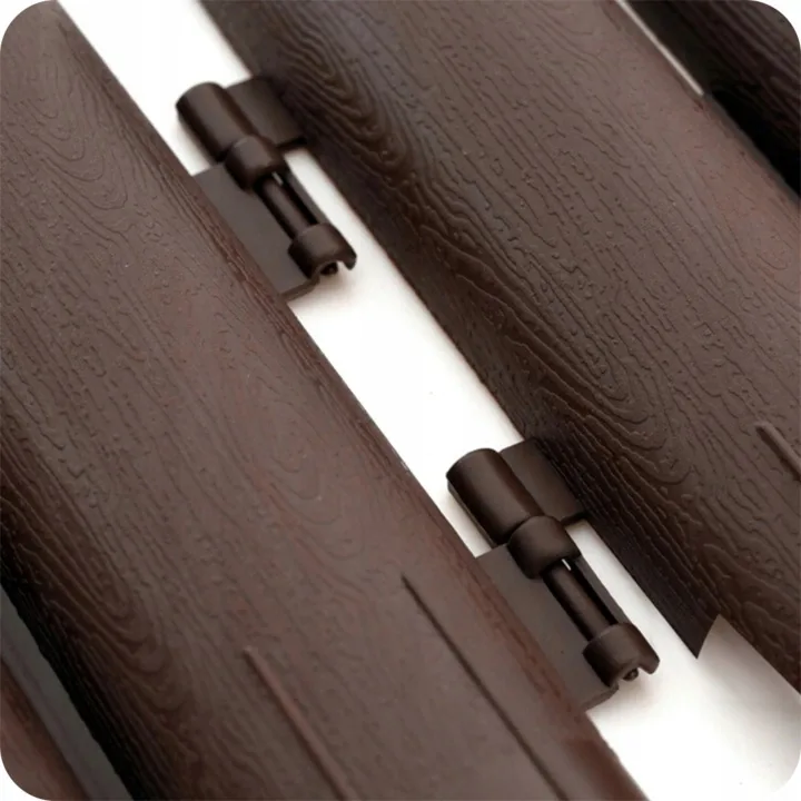 PALISADA OGRODOWA 280 CM BRĄZOWA PLASTIKOWA 10 ELEMENTÓW PO 28 CM