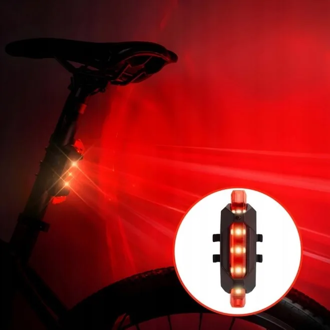 ZESTAW LAMPEK ROWEROWYCH USB 800 LM WODOODPORNY PRZÓD I TYŁ AKUMULATOROWY