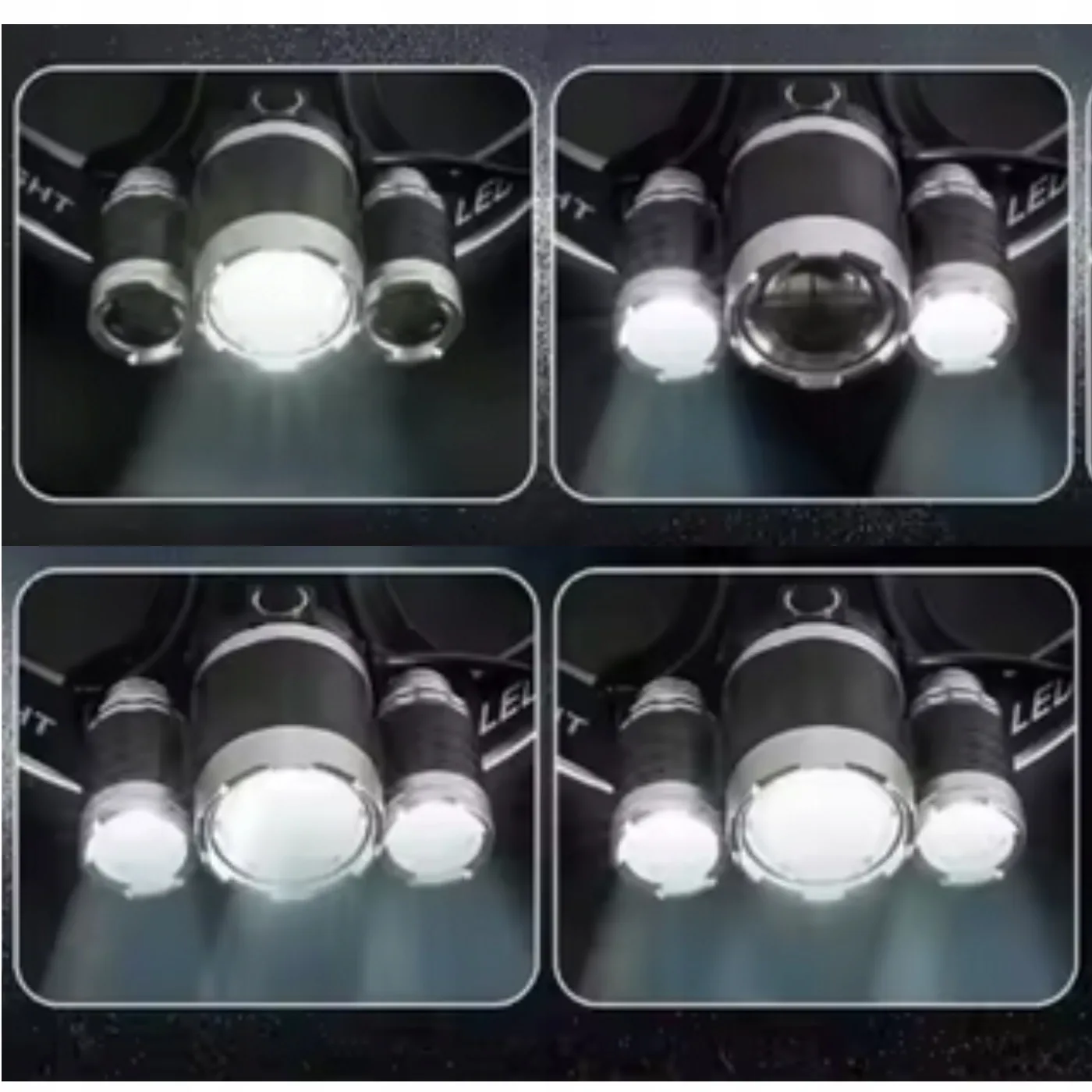 CZOŁÓWKA AKUMULATOROWA LED CREE T6 1200 LM 3 DIODY 4 TRYBY IPX3