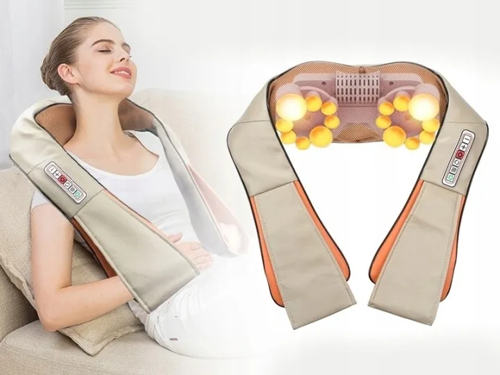 MASAŻER KARKU I PLECÓW SHIATSU Z PODGRZEWANIEM DO DOMU I SAMOCHODU 24 W
