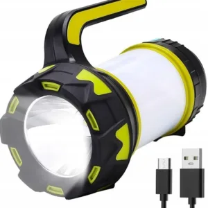 LATARKA KEMPINGOWA LED 20 W AKUMULATOROWA USB 6 TRYBÓW PANEL BOCZNY IPX4